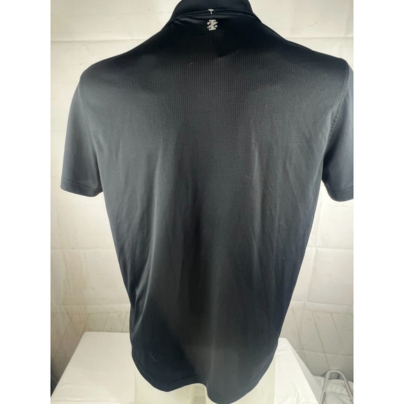 Men’s Izod Performance Grid Knit Short Sleeve Golf Polo Shirt Size 2XL Black EUC - Picture 2 of 4